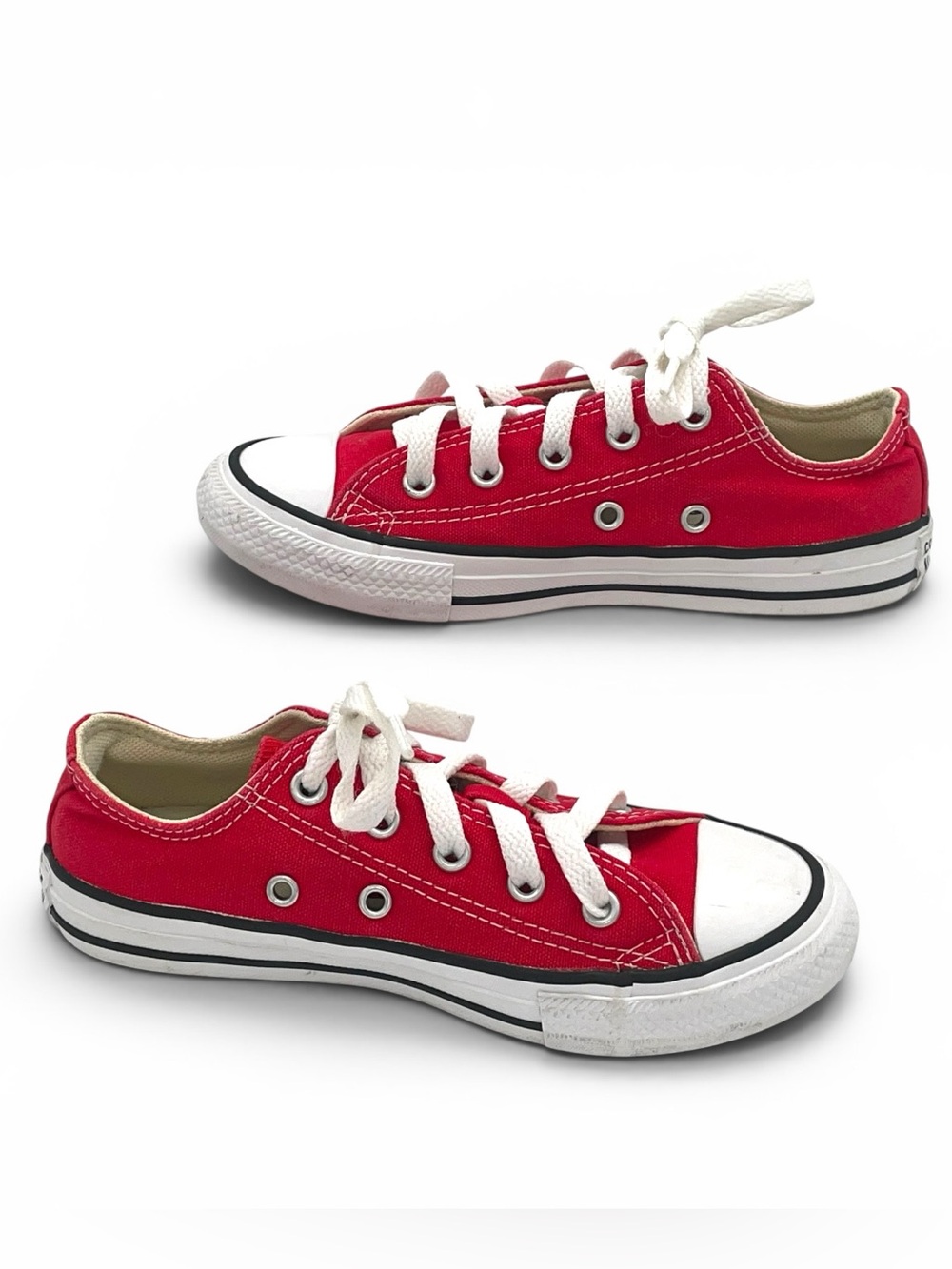 Converse Chuck Taylor All Star Low Top Sneakers Red Kids Size 13
